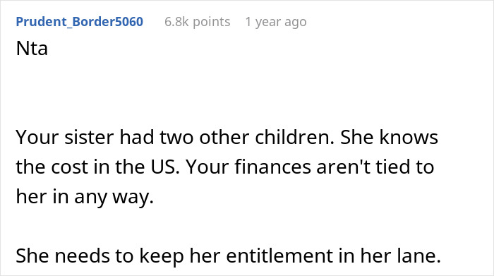Woman Mocks Sister For Moving From The USA, Begs Her To Help Cover $20k Bill After Giving Birth Woman Mocks Sister For Moving From The USA, Begs Her To Help Cover $20k Bill After Giving Birth