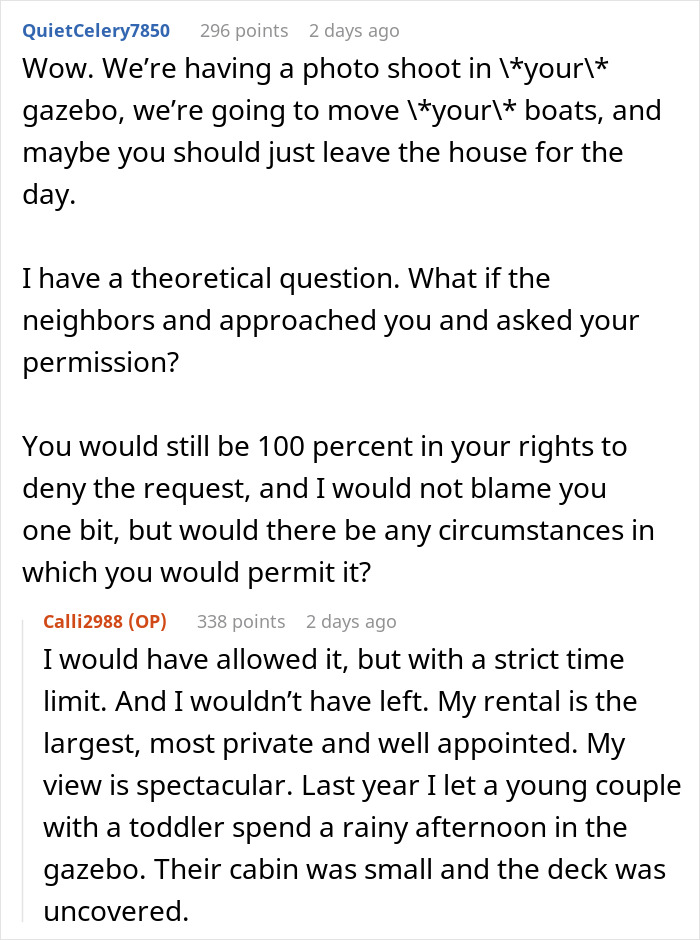 “Get Off My Deck”: Entitled Couple Demands Woman Share Her Gazebo, Gets Evicted Instead “Get Off My Deck”: Entitled Couple Demands Woman Share Her Gazebo, Gets Evicted Instead