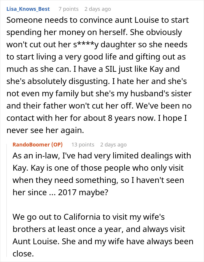 Aunt’s Generous Gift Turns Into A Headache As Her Greedy Daughter Demands It Back Aunt’s Generous Gift Turns Into A Headache As Her Greedy Daughter Demands It Back