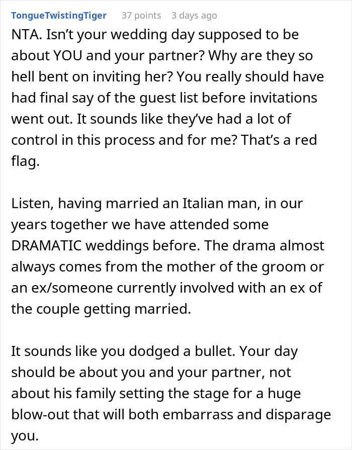 In-Laws Go Behind Bride&rsquo;s Back And Invite Banned Guest To The Wedding, She Cancels The Whole Thing