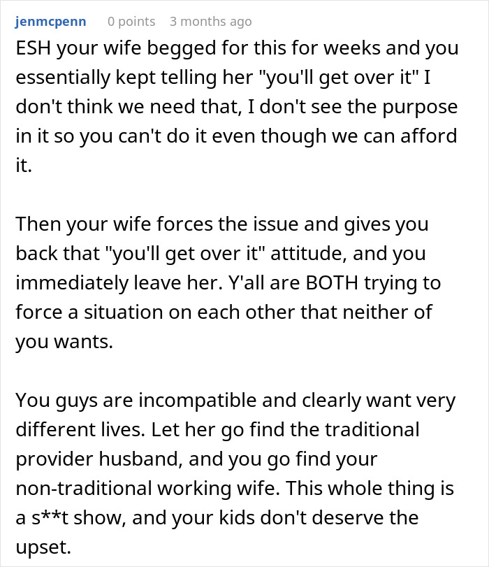 Man Jumps Straight To Divorce The Day His Wife Secretly Quits Her Job To Be A SAHM Man Jumps Straight To Divorce The Day His Wife Secretly Quits Her Job To Be A SAHM
