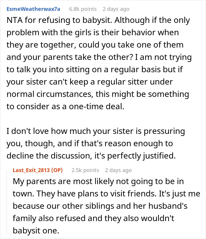 &ldquo;They&rsquo;ve Tried Over 20 Babysitters&rdquo;: Woman Refuses To Babysit Sister&rsquo;s Kids While She Gives Birth