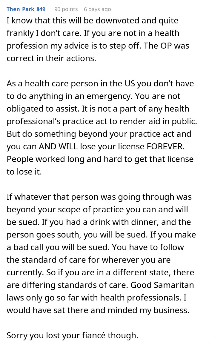 &ldquo;I Just Kept Eating&rdquo;: Nurse Confused Why Fiance Won&rsquo;t Live With Him After He Ignores Emergency
