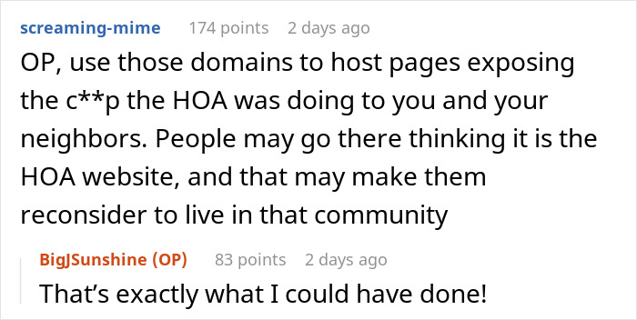 Woman Buys All Domains Of Unit Before Moving Out As Petty Revenge On HOA: &ldquo;Kick Dirt, Or Pay Me&rdquo;