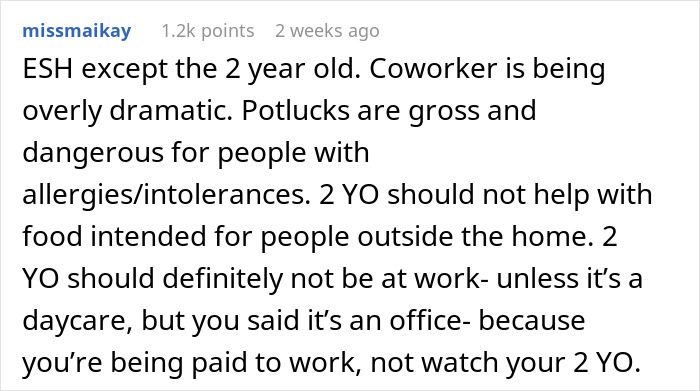 Mom Serves Dessert Made With Her 2YO At Office Potluck, Colleague Reports Her To HR Mom Serves Dessert Made With Her 2YO At Office Potluck, Colleague Reports Her To HR