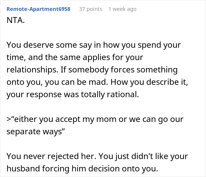 Woman Left Stunned After Man Forces Her To Choose Between His Mom Or Their Divorce Woman Left Stunned After Man Forces Her To Choose Between His Mom Or Their Divorce