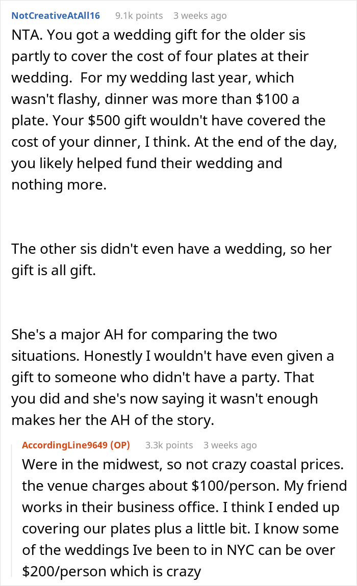 Drama Ensues After Woman Finds Out About A Wedding Gift Her Brother Got For Sister Drama Ensues After Woman Finds Out About A Wedding Gift Her Brother Got For Sister