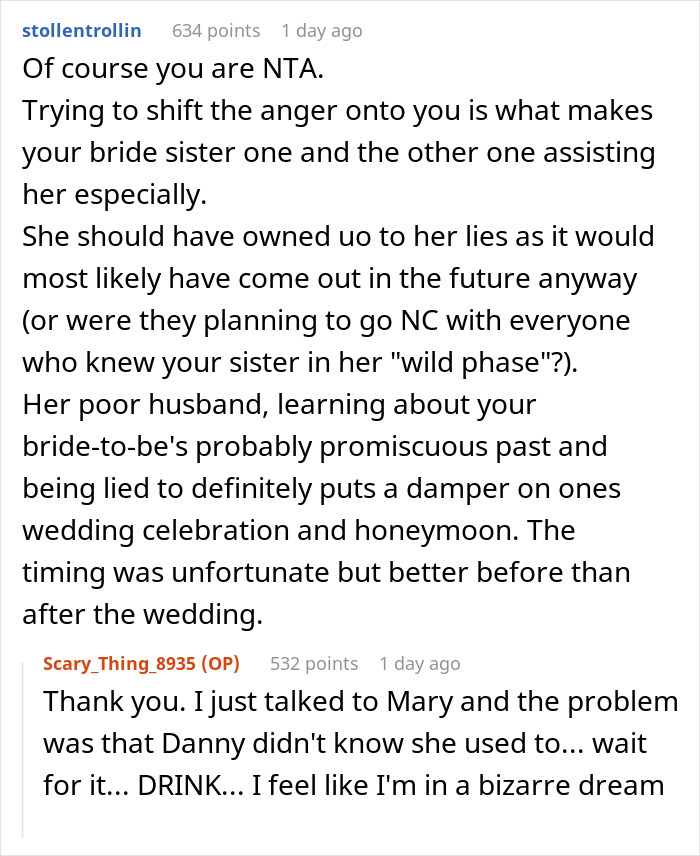 Woman&rsquo;s Wild Past Comes Back To Haunt Her After Sis Accidentally Tells Her Fianc&eacute; About It