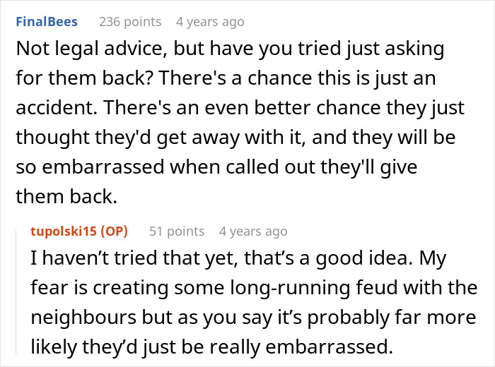 &ldquo;We Called The Police&rdquo;: Newcomer Discovers Her Bench And Plants Displayed In Neighbors&rsquo; Yard