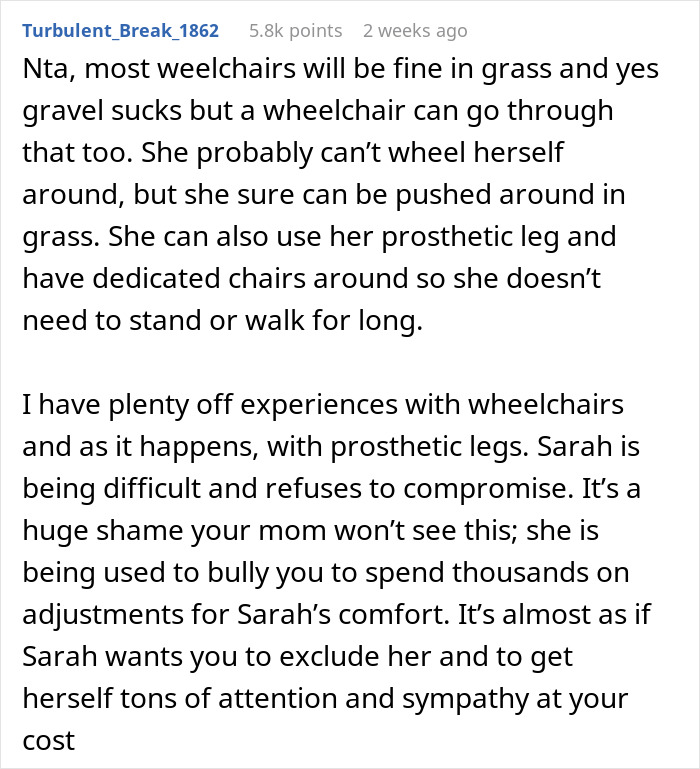 Bride Under Fire After Refusing To Exceed Budget For Brother&rsquo;s Disabled Fianc&eacute;e&rsquo;s Needs