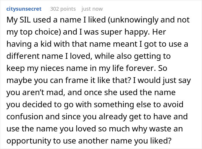 Woman’s Dream Baby Name Gets Lifted By SIL So She Just Picks Another One To SIL’s Rage And Dismay Woman’s Dream Baby Name Gets Lifted By SIL So She Just Picks Another One To SIL’s Rage And Dismay