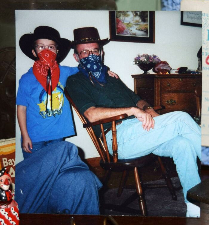 Found An Old Photo Of My Grandfather And I, Taken Just Before We Robbed A Train
