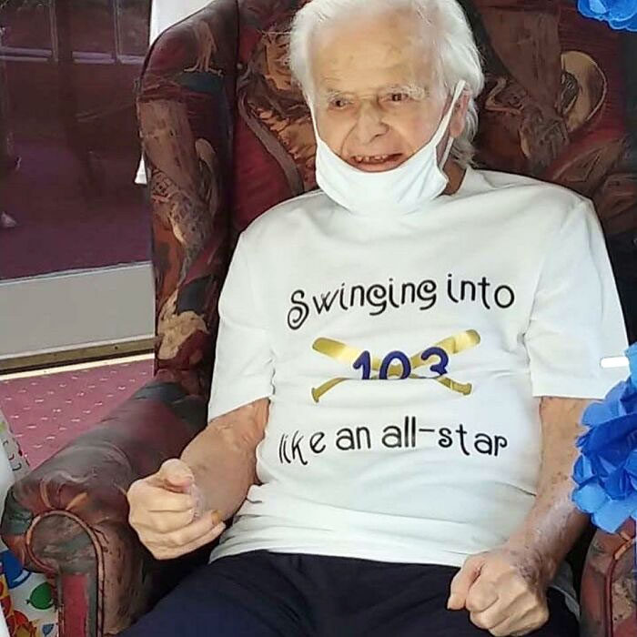 My Grandpa Turned 103 Today. He's A Mets Fan, Loves Ice Cream, And Still Plays Pool Better Than Me To This Day