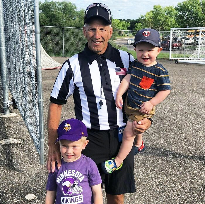 Pretty Cool To Watch Grandpa Referee A Football Scrimmage This Morning