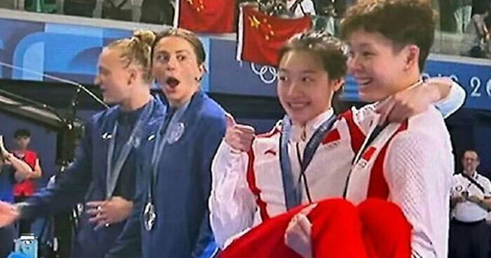 American Athlete Goes Viral With Jaw-Dropping Reaction To Chinese Medalists’ Celebration