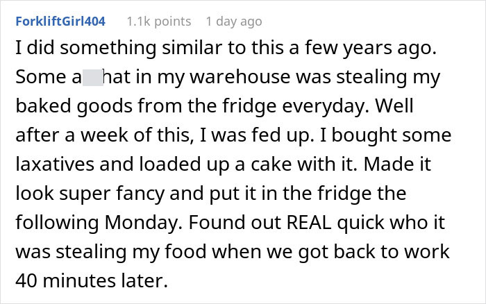 Coworkers Unite In Teaching Food Thief A Lesson, End Up With A Nasty Spectacle