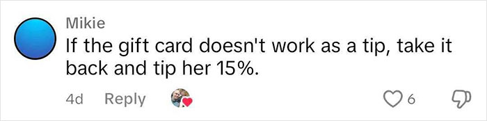 &ldquo;Tipping Is Out Of Control&rdquo;: Waitress Rejects 35% Gift Card Tip, Leaving Customer Confused