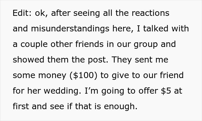 Woman Called &ldquo;Selfish&rdquo; For Refusing To Help Fund Friend&rsquo;s Wedding, People Agree With The Bride