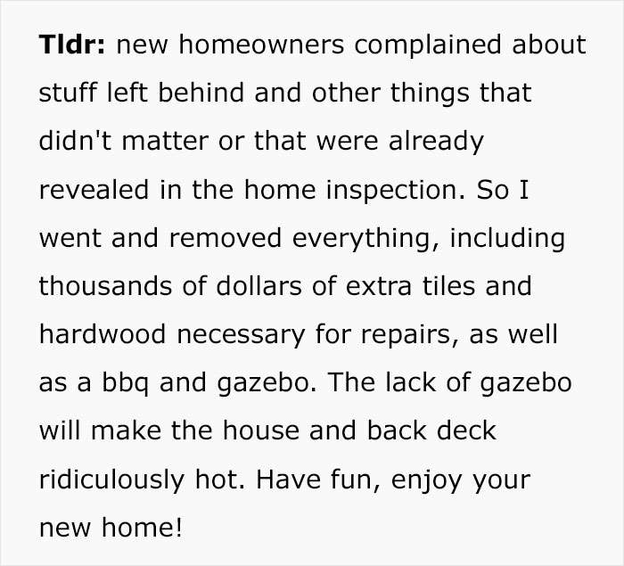Woman Takes Revenge Against Rude Home Buyers By Removing Everything Not Included In The Contract