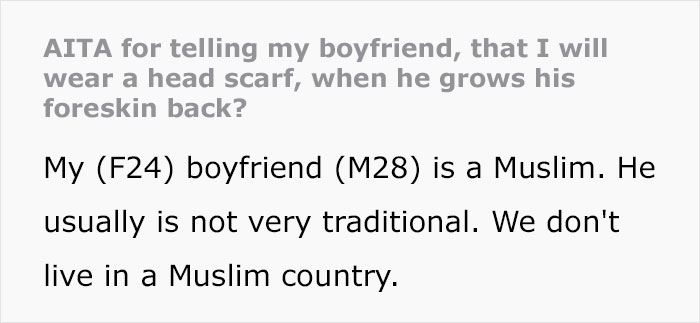 GF Breaks Up With BF Who Suddenly Expected Her To Wear A Headscarf After Marriage