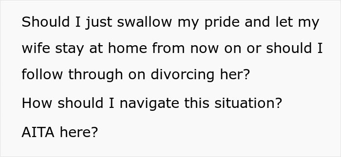 Man Jumps Straight To Divorce The Day His Wife Secretly Quits Her Job To Be A SAHM Man Jumps Straight To Divorce The Day His Wife Secretly Quits Her Job To Be A SAHM