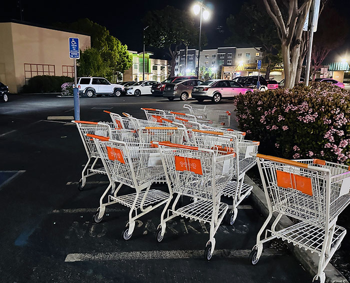You Shouldn't Shop If You Can’t Return Your Carts To Designated Areas Instead Leaving Them Near Disabled Parking