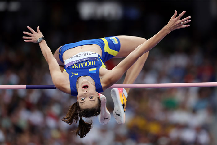 Ukrainian Star Yaroslava Mahuchikh’s Gold Medal-Winning Jump Was Perfectly Captured At The Apex Of Its Height