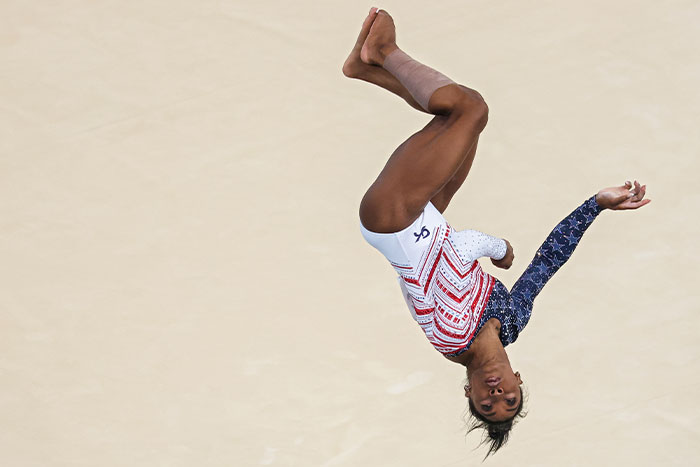 Simone Biles Continued To Inspire Little Girls Across America With A Beautiful Performance At The Artistic Gymnastics Women's Team Final