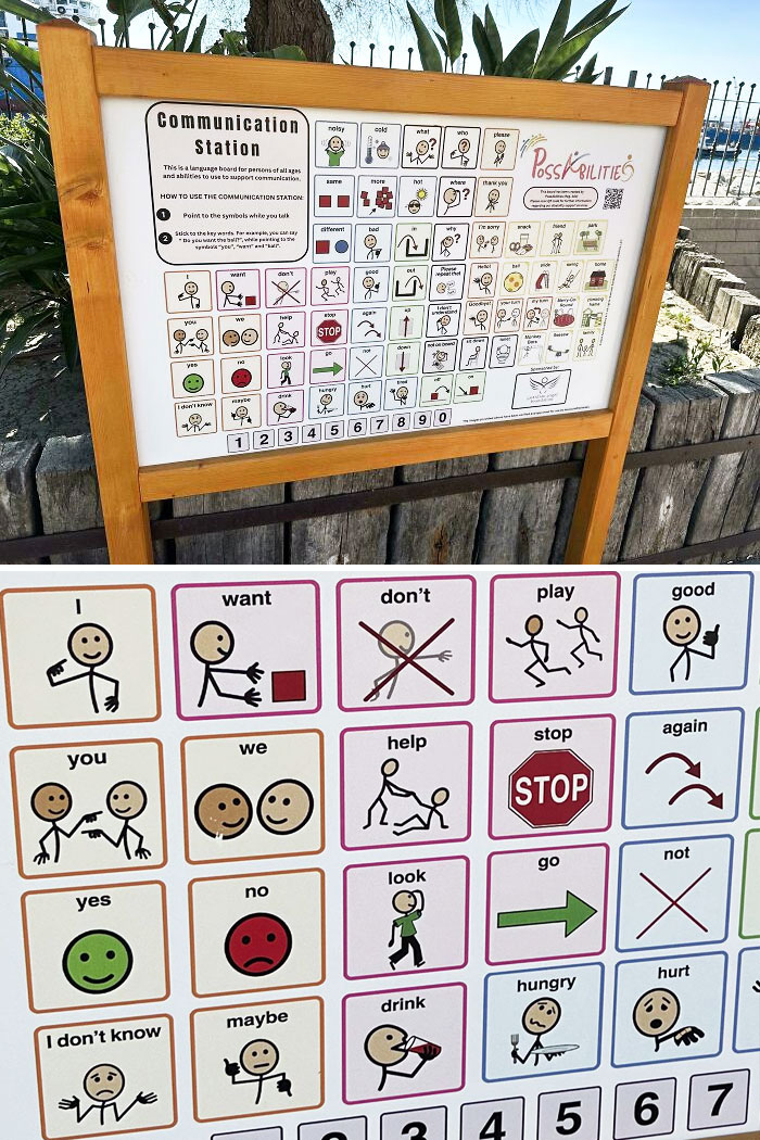 Communication Board At Kids' Playground