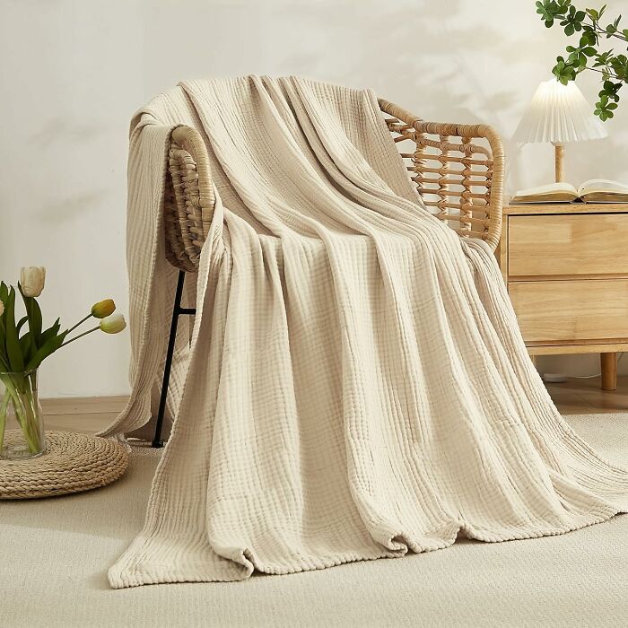 Labor Day Lounging Just Got A Whole Lot Cozier With This Emme Cotton Throw Blanket – It's So Soft, You Might Just Call In Sick On Tuesday