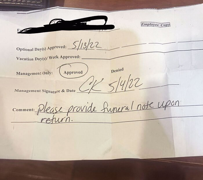 When My Grandfather Passed Away, My Boss Asked For A Funeral Note. What Is A Funeral Note?