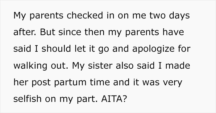 &ldquo;AITA For Leaving The Hospital After My Sister Gave Birth And Announced The Name Of Her Baby?&rdquo;