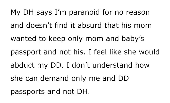 MIL's Ask To Keep DIL's And Her Baby's Passports Sets Off Alarm Bells, DIL Suspects Kidnap Plan MIL's Ask To Keep DIL's And Her Baby's Passports Sets Off Alarm Bells, DIL Suspects Kidnap Plan