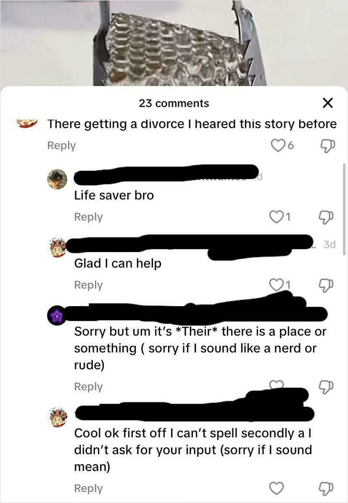 Trying To Correct Someones Spelling Mistake