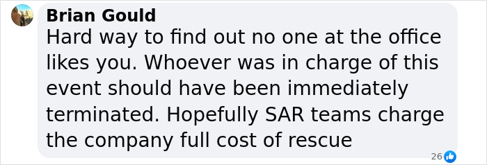 Man Left On Stormy Mountain By Coworkers During Retreat, And Internet Suspects Foul Play Man Left On Stormy Mountain By Coworkers During Retreat, And Internet Suspects Foul Play