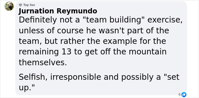 Man Left On Stormy Mountain By Coworkers During Retreat, And Internet Suspects Foul Play Man Left On Stormy Mountain By Coworkers During Retreat, And Internet Suspects Foul Play