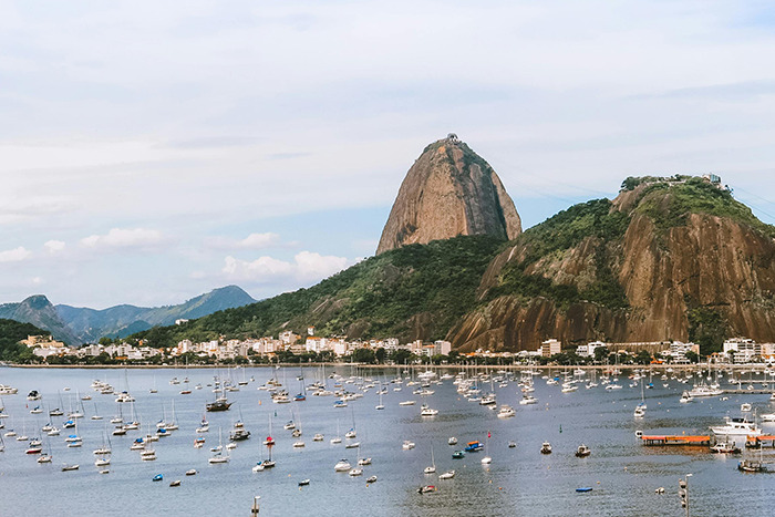 Harbor of sailboats and Sugarloaf Mountain in Rio de Janeiro, a memorable place visited that lived up to the hype