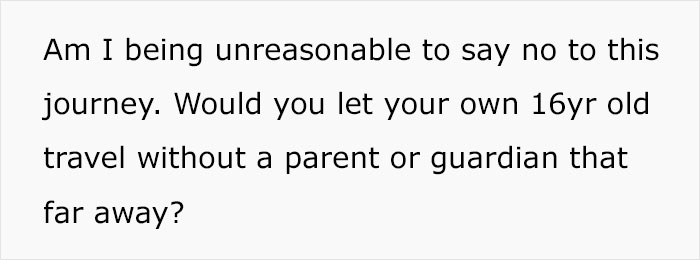 Anxious Mom Worries If It's OK To Send 16YOs To US From UK On Their Own, Seeks Advice Online Anxious Mom Worries If It's OK To Send 16YOs To US From UK On Their Own, Seeks Advice Online