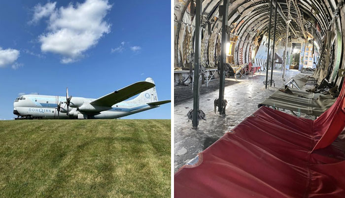 A Decommissioned Military Plane On The Front Lawn Of The Don Q Inn