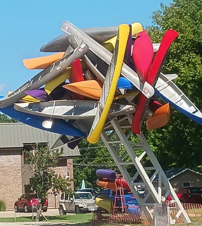 Saw This New Structural Display In Steelville, MO. Steelville Is Known As, 'The Floating Capital Of The World.'