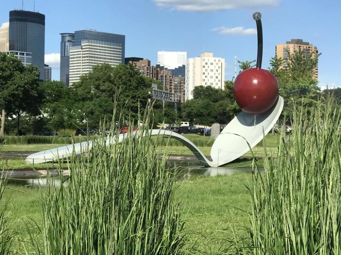 Spoonbridge In Minneapolis Minnesota. Am I The Only One That Calls This “The Mini Apple” Yes I Know It Is A Cherry