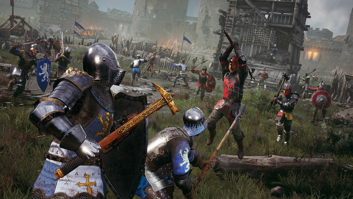 Medieval battle scene in a popular game, featuring armored knights and intense combat, highlighting gamers’ all-time favorites.