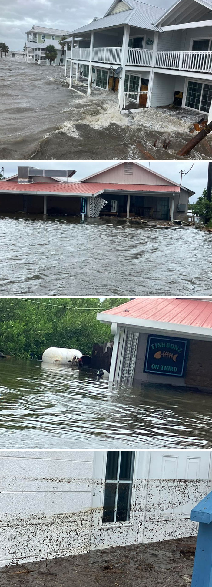 Storm Surge From Hurricane Idalia In Cedar Key, Florida