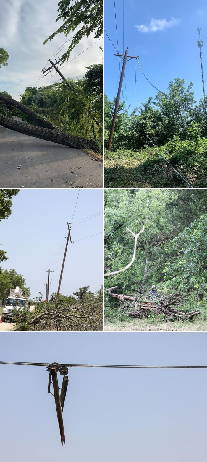 Pictures Shared By My Electric Company After The Last Couple Of Days Of Storms In Texas