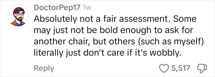 Interviewer Gives Job Candidate A Wobbly Chair To See What They Do, Internet Is Not Having It