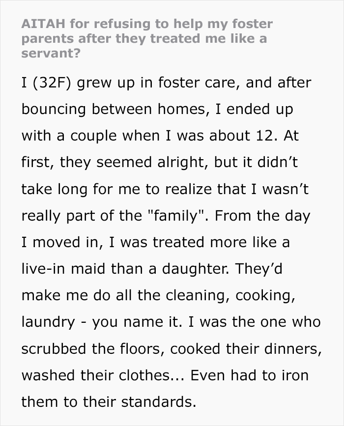 Woman Grows Up As A Maid For Her Foster Parents, Refuses To Help Them When She’s Successful Woman Grows Up As A Maid For Her Foster Parents, Refuses To Help Them When She’s Successful