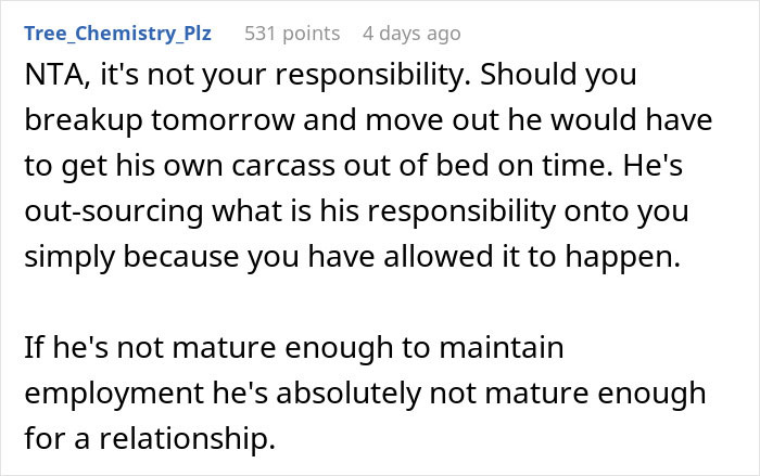 Woman Refuses To Wake BF Up In The Morning, He Almost Loses His Job Over It