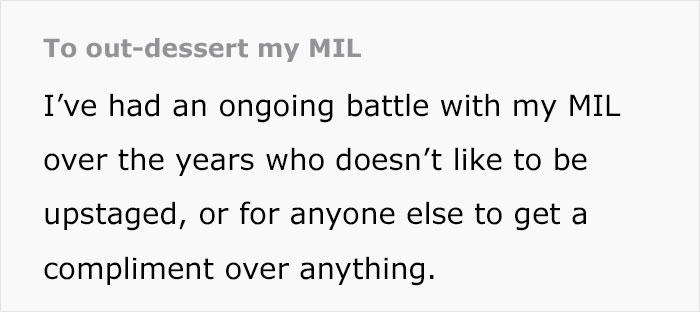 MIL Keeps Bringing Her Awful Food To DIL’s Parties Unasked, DIL Decides To Outdo Her MIL Keeps Bringing Her Awful Food To DIL’s Parties Unasked, DIL Decides To Outdo Her