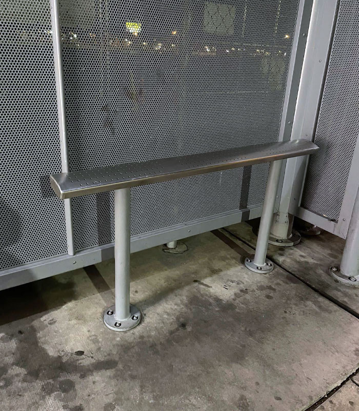 One Of The Most Expensive Cities In The USA (Las Vegas). They Took Out The Bus Waiting Seats So No Homeless People Slept There. Welcome To America