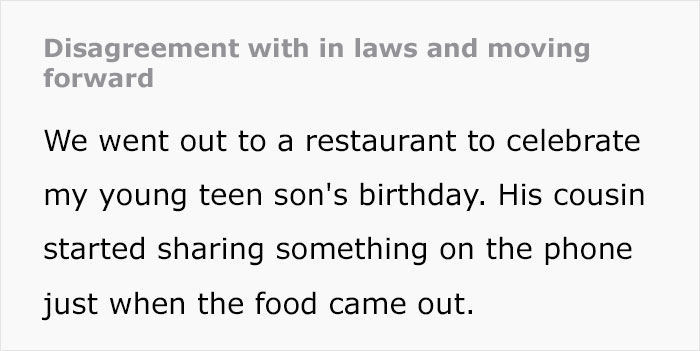 Woman Isolates In &ldquo;Survival Mode&rdquo; After In-Laws Override Her Rule Of No Phones At The Table